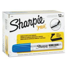 the sharpie pro pen is in its box