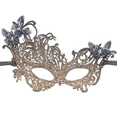 PRICES MAY VARY. Elegant Design: The Zinniday Lace Masquerade Mask is a stunning accessory that adds an air of mystery and allure to your masquerade ball or themed party attire. The intricate lace design creates a delicate and elegant look, enhancing your overall appearance. High-Quality Materials: Crafted with care, this masquerade mask is made from premium quality lace, ensuring durability and comfort throughout the event. The lightweight material allows for easy wear without causing any disco Artistic Gold Masquerade Mask For Formal Occasions, Masquerade Ball Dance, Elegant Gold Masquerade Mask For Theater, Gold Gothic Masquerade Mask For Party, Halloween Masquerade Ball, Masquerade Attire, Butterfly Masquerade, Butterfly Masquerade Mask, Shiny Butterfly