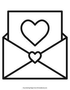 an envelope with a heart in it