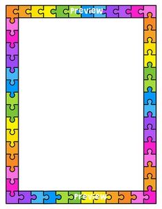 Borders and Frames Clip Art | Puzzle Design by Dancing Crayon Designs Cartoon Border Design, Cover Page Designs, Candy Clipart, Clip Art Frames Borders, Handwriting Paper, Puzzle Frame, Colorful Borders Design, Art Puzzle, Colorful Borders