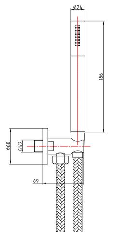 the drawing shows an image of a pipe with two ends and one end that is connected to