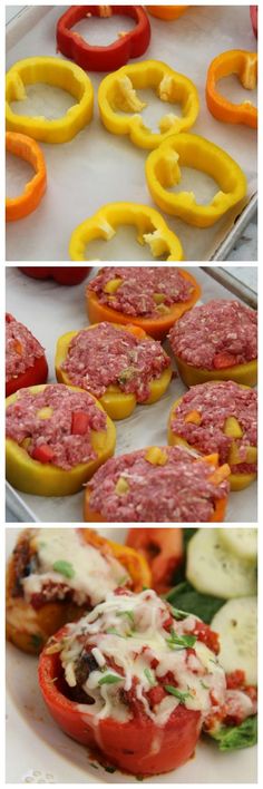 some food is being prepared and ready to be eaten