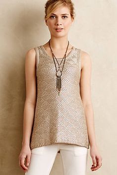 Sana Foiled Tank: Not necessarily metallic, but thought it had a nice look for the pledge (after work) Oversized Sweater Women, Cardigan Outfits, Anthropologie Sweater, Sweaters Oversized, Moth, Sweater Outfits