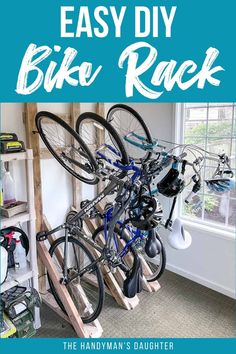 an easy diy bike rack is the perfect way to store your bicycle