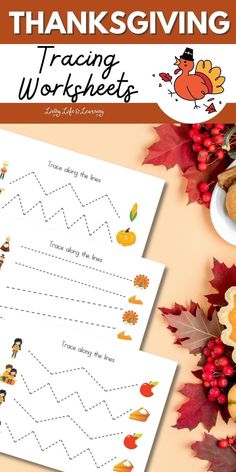 thanksgiving worksheets for kids to practice their handwriting