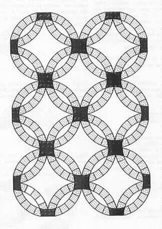 an image of a black and white pattern with circles in the shape of interlocks