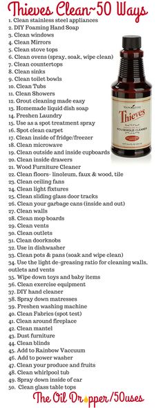 50 ways you can use Thieves Household cleaner a toxin free alternative to all those other bottles and sprays. http://www.theoildropper.com/50uses Young Living Oils Recipes, Living Oils Recipes, Thieves Cleaner, Thieves Household Cleaner, Thieves Essential Oil, Young Living Essential Oils Recipes, Yl Oils, Essential Oils Cleaning, Oil Remedies