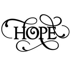 the word hope written in black ink