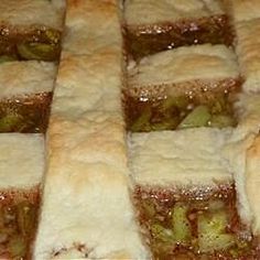 some food that is sitting on top of a table and has been cut into squares