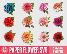 Paper Flower Svgs, Flower Svgs Wedding Basket, Paper Flowers, Art Images, Display Homes, Clip Art, United States, Ships, Paper Party Supplies, Craft Supplies