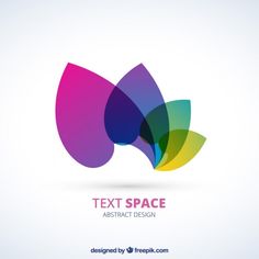 an abstract logo with colorful shapes