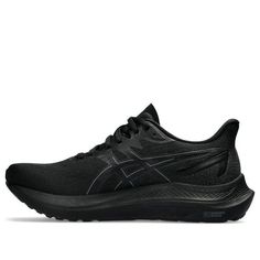 (WMNS) ASICS GT-2000 12 Running Shoes 'Black' 1012B504-001 Black Asics Sneakers With Rubber Sole, Asics Black Sneakers With Boost Midsole, Asics Trail Running Sneakers With Boost Midsole, Asics Black Running Sneakers, Black Asics Running Sneakers, Carbon Running Shoes With Abzorb Midsole, Asics Black Low-top Sneakers, Asics Black Trail Running Shoes For Jogging, Black Asics Trail Running Shoes For Jogging