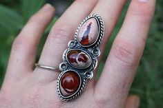 Mexican Fire Opal rings in sterling silver. Handcrafted jewelry by Corina Lunita Mexican Fire Opal, October Birthstone, October Birth Stone, Opal Jewelry