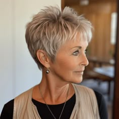 2024 Trendy Short Haircuts for Women of All Ages and Styles Ladies Short Hair Styles Older Women, 70 Yr Old Hairstyles, Short Spiky Haircuts For Fine Hair, Short Hairstyle Older Woman, Pixie Hairstyles For Older Women Over 60, Pixie Haircuts For Women Over 60, Pixie Haircut For Older Women Over 60, June Hairstyles