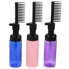 Description The Portable Comb Bottle is a must-have for anyone looking to easily dye their hair. With its convenient design, you can take it with you wherever you go. The bottle allows for quick and effortless application, saving you time and effort. With ample capacity, you can use it multiple times before needing a refill. Features -Color:Assorted color -Material:Plastic -Size:18.70X4.50X3.50cm/7.35X1.77X1.38in -Capacity:60ml -Easy to use, great for filling hair color, conditioner, shampoo, et Hair Dye Bottles, Saloon Hair, Salon Hair, Beauty Saloon, Hair Dye, Practical Gifts, Bottle Design, Hair Oil, Tv Video