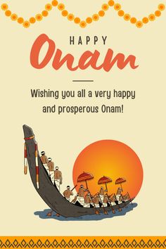 a boat with people riding on it and the words happy oman wishing you all a very happy