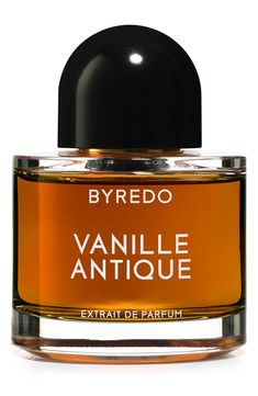 What it is: A fragrance designed for the ritual of the night and made from noble raw materials chosen with meticulous care.Fragrance story: Vanille Antique is the first titular Byredo fragrance centered around perfumery's rarest raw ingredient. Here, the smoky scent of vanilla bean becomes charged with history and character; transforming into something unexpected, less syrupy and more nuanced. The expected sweetness of vanilla is cut through by textures of earthiness and darkness, a warming mix Vanille Antique, Fragrances Perfume Woman, Perfume Collection Fragrance, Perfume Samples, Perfume Scents, Vanilla Fragrance, Glass Spray Bottle, Perfume Lover, Antique Perfume