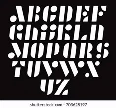 a set of letters and numbers in the form of an abstract font with rounded shapes