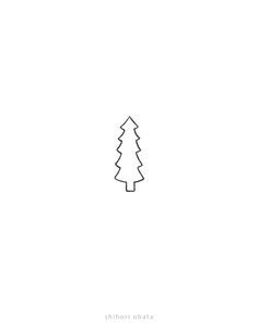 a black and white drawing of a christmas tree