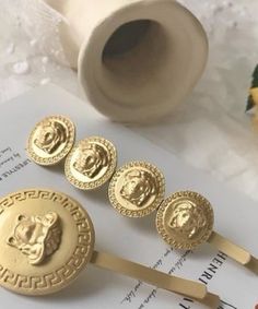 Versace Jewelry, Italian Fashion Designers, Hair Pin, Hair Jewelry, Antique Jewelry, Luxury Branding, Hair Pins