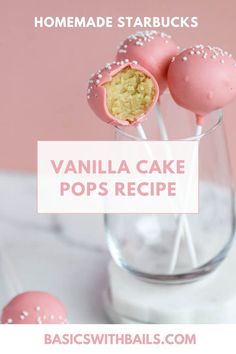 vanilla cake pops recipe with text overlay