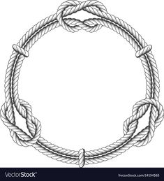 a round rope frame with two ropes in the shape of a circle on a white background