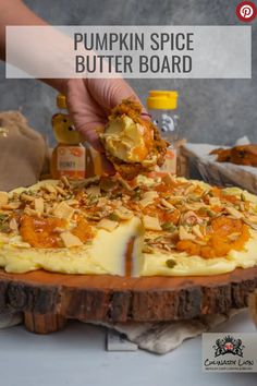 Pumpkin Spice Butter Board, Pumpkin Butter Board, Halloween Butter Board, Charcuterie Butter Board Ideas, Fall Butter Board, Butter Candle Appetizer, Butter Board Recipe, Butter Boards