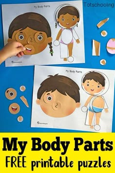 My Body Parts, Ece Activities, Body Parts Preschool Activities, Body Parts For Kids, Body Preschool, Face Parts, Toddler Games, Body Parts Preschool, Free Printable Puzzles