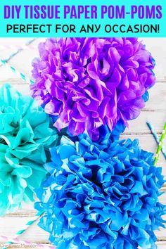 tissue paper pom poms are the perfect way to decorate your home for any occasion