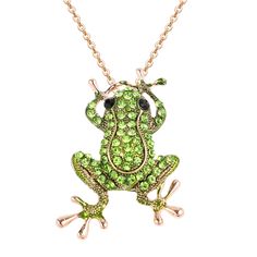 PRICES MAY VARY. One Size Fits All- 3D green frog size is about 28 x 3. 4 x 0. 6cm/ 2. 0 X 1. 3 X 0. 24inch. The frog necklace for women is match with 45cm/ 17. 7 length chain and 6. 5cm/ 2. 6inch extend the chain, which ensure the frog jewelry perfect for all women. 2 Ways to Wear- Frog necklace for women are design with brooch, and comes with a silver chain, so the frog stuff can be used as a frog necklace and frog brooch at the same time. Animal Frog Shape- This womens brooch is designed with Frog Stuff, Frog Brooch, Chain Headband, Frog Jewelry, Frog Necklace, Witch Necklace, Hanging Necklaces, Bee Jewelry, Green Frog