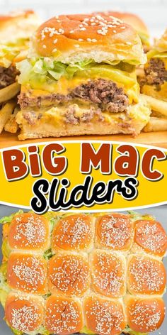 Big Mac Sliders, Seasoned Ground Beef, Special Sauce, Sesame Seed, Dinner Easy, Football Food