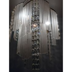 a crystal chandelier hanging from the ceiling