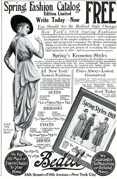 an advertisement for bell's fashion catalog