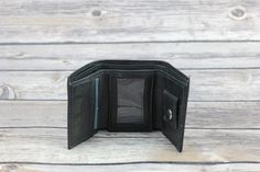 "This small, soft leather laser engraved tri-fold wallet is the perfect gift for your toddler or young child, best for ages 8 and under! Can be ordered with no personalization or a name on the front and first letter on the back. Please leave the first name you would like to appear on the front of the wallet in the personalization section. This is for 1 name only. Dimensions of Closed Wallet: 2.25\" x 3\" If you would like larger quantities please message us. All orders shipped via USPS mail with Gift Black Trifold Wallet With Card Slots, Personalized Black Wallet For Personal Use, Father's Day Black Wallets With Card Slots, Personalized Black Wallet, Personalized Black Bifold Wallet, Black Wallets With Card Slots For Father's Day, Black Bifold Wallet For Personalized Gift, Black Trifold Wallet With Rfid Blocking As Gift, Black Trifold Wallet For Personal Use