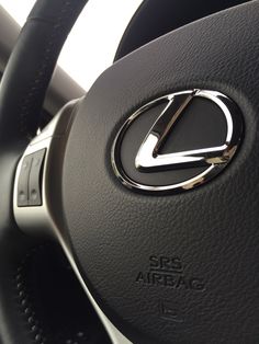 the steering wheel and center console of a car