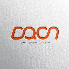 an orange and white logo with the letter dn on it