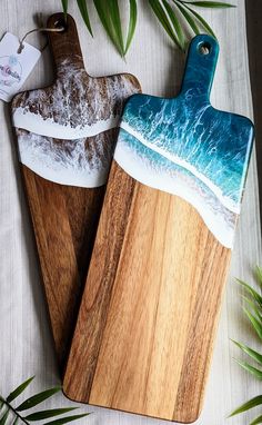 Handcrafted Long Acacia Wood & Epoxy Resin Ocean Wave Charcuterie Board - Cappa Creations Charcuterie Board Resin Ideas, Wood And Resin Charcuterie Board, Charcuterie Board With Resin, Unique Epoxy Resin Ideas, Resin Wood Board, Resin Charcuterie Board, Charcuterie Appetizers, Resin And Wood Diy, Epoxy Projects