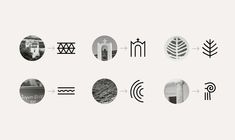 an image of different types of architecture in black and white