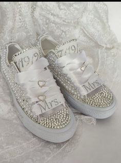 This Womens Wedding Shoes item by ZorzosCollection has 14 favorites from Etsy shoppers. Ships from Greece. Listed on Jun 20, 2024 Silver Lace-up Wedding Shoes, White Bling Wedding Shoes, Converse Decorated, Converse Bride, Bride Converse, Converse Wedding, Wedding Converse, Custom Converse, Personalized Bride