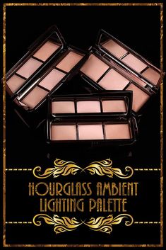 Hourglass Ambient Lighting Palette. Three-Shade Highlighting Palette for Your Best Complexion. (Dim light -Incandescent Light -Radiant Light). Cruelty-Free and Vegan