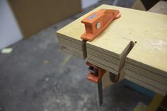 a piece of wood being worked on with a planer