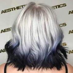 Lavender Grey Hair, White Ombre Hair, Reverse Ombre Hair, Silver Hair Dye, Black Hair Ombre, Grey Ombre Hair, Reverse Ombre, Grey Hair Dye, Grey White Hair