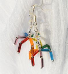 These Earrings are an artistic representation of a Virus. They are made of glass beads, rainbow in color. They measure 1 inch long by .75 of an inch wide. The earring posts are silver plated. (Stainless steel posts available upon request.) Very Cute and Nerdy. Thank you for shopping with me! Follow me on Instagram for coupon codes, new inventory, and sales! @biolojewelry I ship USPS so, please allow 3-10 business days for your item to arrive after you receive your shipping notification. (USA) Pl Biology Science, Science Jewelry, Science Chemistry, Earring Posts, Biology, Coupon Codes, Post Earrings, Chemistry, 1 Inch