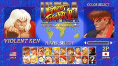 street fighter 3 the final challengers - screenshote screen shot with player select