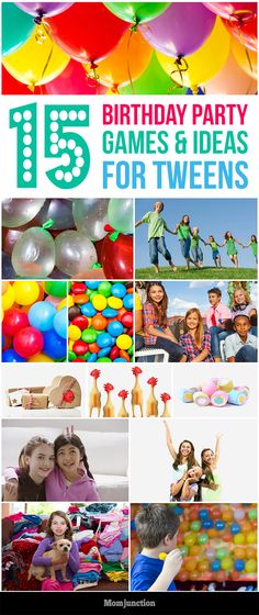 Top 15 Birthday Party Games And Ideas For Tweens Party Games For Teens, Girls Party Games, 12 Birthday, 15 Birthday, Emoji Party, Games Ideas, Birthday Activities, Activities For Teens, Birthday Party Activities