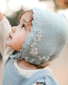 Chunky Knits, Baby Bonnets, Baby Embroidery, Little Women, Baby Bonnet, Lots Of Love