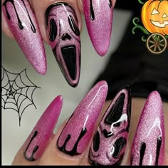 Brand New Handmade Comes With Instructions And Pro Nail Tips For Long Lasting Nails And Recommendations From Me :) ***All Orders Are Made To Order So Please Allow 7-10 Days Before Shipping*** Halloween Manicure, Sharp Claws, Nail Art Halloween, Halloween Acrylic, Halloween Press On Nails, Halloween Acrylic Nails, Nails Yellow