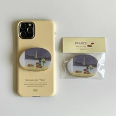 a cell phone case with an image of the eiffel tower in paris on it