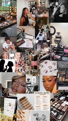 Makeup Artist Career, Makeup Studio Ideas, Makeup Job, Esthetician Inspiration, Artist Collage, Makeup Artist Branding, Makeup Artist Makeup, Creative Snaps For Snapchat, Beauty Careers