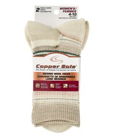 Copper ion yarns are woven into these Copper Sole women’s Merino wool crew socks naturally eliminating odour-causing bacteria while wicking moisture. There's a hint of stretch for a better fit and several comfort features that make them a pleasure to wear. Used Tires, Wool Socks, Fashion Socks, Gender Female, Merino Wool, Copper